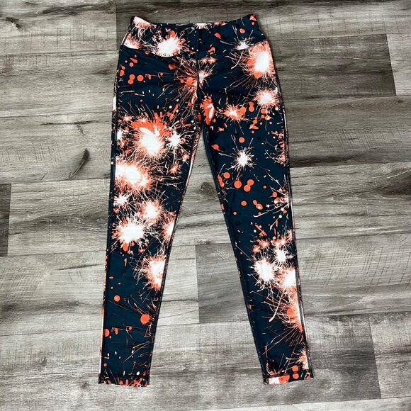 Sweaty Betty Athletic Firework Splatter Yoga Pants Multi Women’s Size S Short